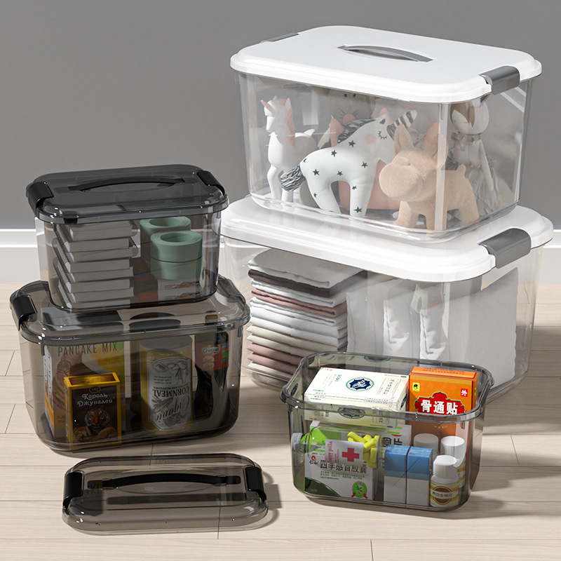 ビジネスストレージソリューション用の透明プラスチックストレージボックス