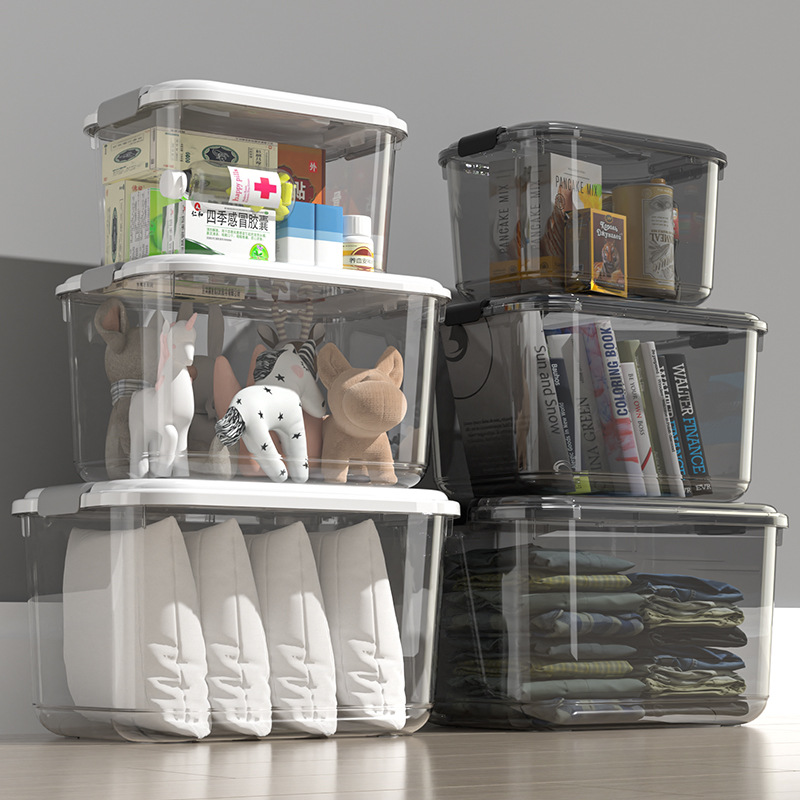 ビジネスストレージソリューション用の透明プラスチックストレージボックス